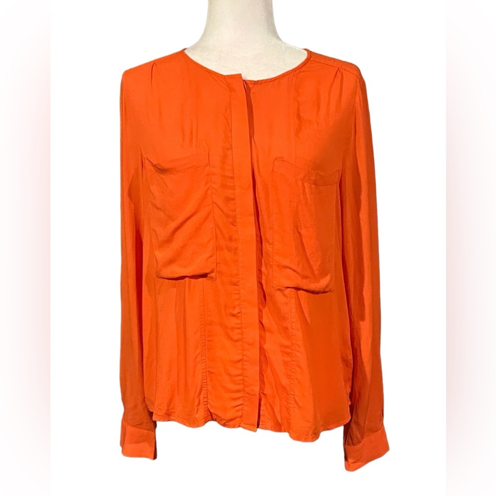 Anthropologie x Maeve Clara Split Coral Blouse
Size 6